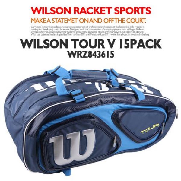 윌슨 WRZ843615 TOUR V 15 PACK BL 테니스 테니스가방 가방 라켓가방 윌슨