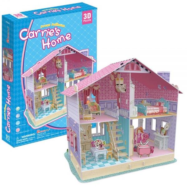 (3D입체퍼즐)(큐빅펀)(P679h) 캐리의 집 입체퍼즐 인형의집 마스코트 3D퍼즐 뜯어만들기 조립퍼즐 우드락퍼즐 소꿉놀이