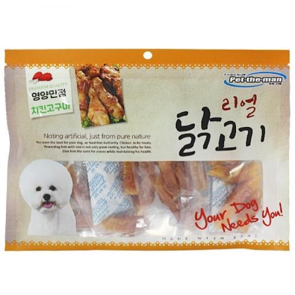 몽동닷컴 펫더맨 리얼 닭고기 치킨 고구마 - 300g 애견용품 애완용품 스낵 사사미 져키 비스켓