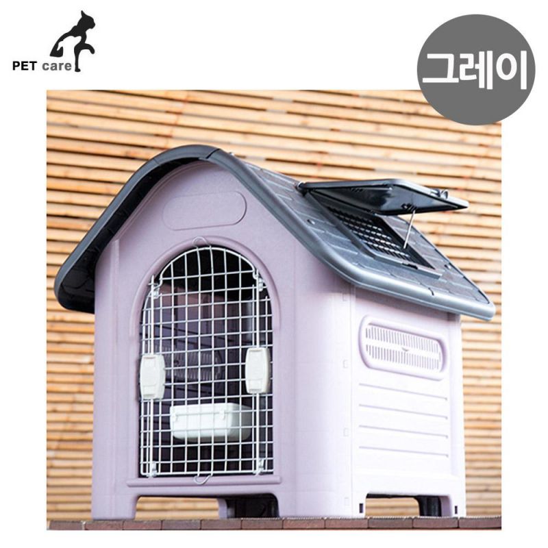 엠펫 썬루프 도그하우스 (02DX) (그레이) 강아지 하우스 강아지집 개집 애견용품