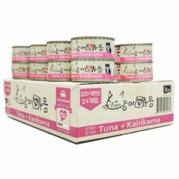 냥이마음 참치 게맛살 (1박스 80gx24개입) 애완간식 강아지간식 애견간식 애묘간식 고양이간식