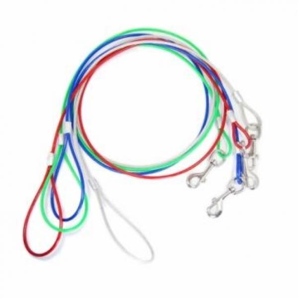 PnB PVC코팅 와이어 리드줄 중 색상임의배송 강아지용품 리드줄 외출용품 자동줄 목줄