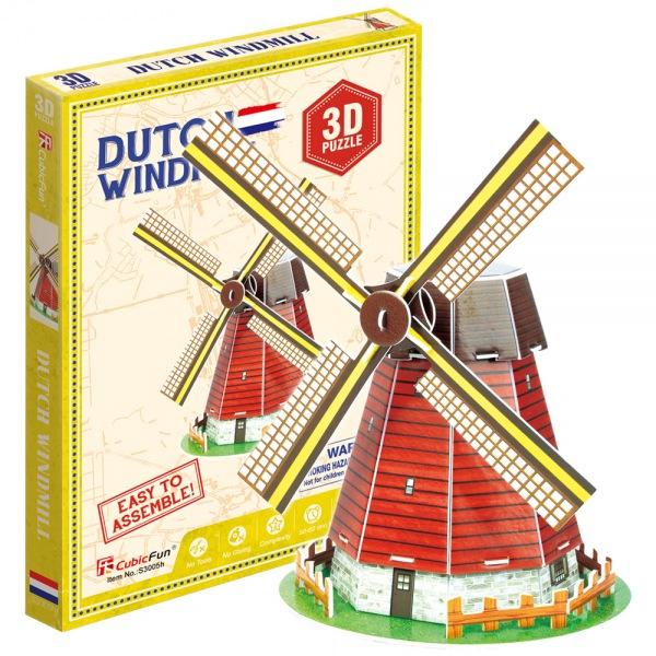 (3D입체퍼즐)(큐빅펀)(S3005h) 네덜란드 풍차 네덜란드 입체퍼즐 건축모형 마스코트 3D퍼즐 뜯어만들기 조립퍼즐 우드락퍼즐 세계유명건축물 유럽