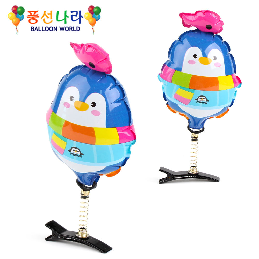 풍선 집게핀 펭귄 1개 캐릭터 머리핀 파티용품 파티용품 집게핀 머리핀 캐릭터 풍선