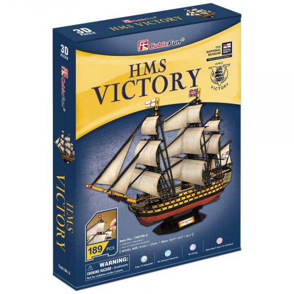 (3D입체퍼즐)(큐빅펀)(T4019h) HMS 빅토리호 입체퍼즐 마스코트 3D퍼즐 뜯어만들기 조립퍼즐 우드락퍼즐 해적 상선