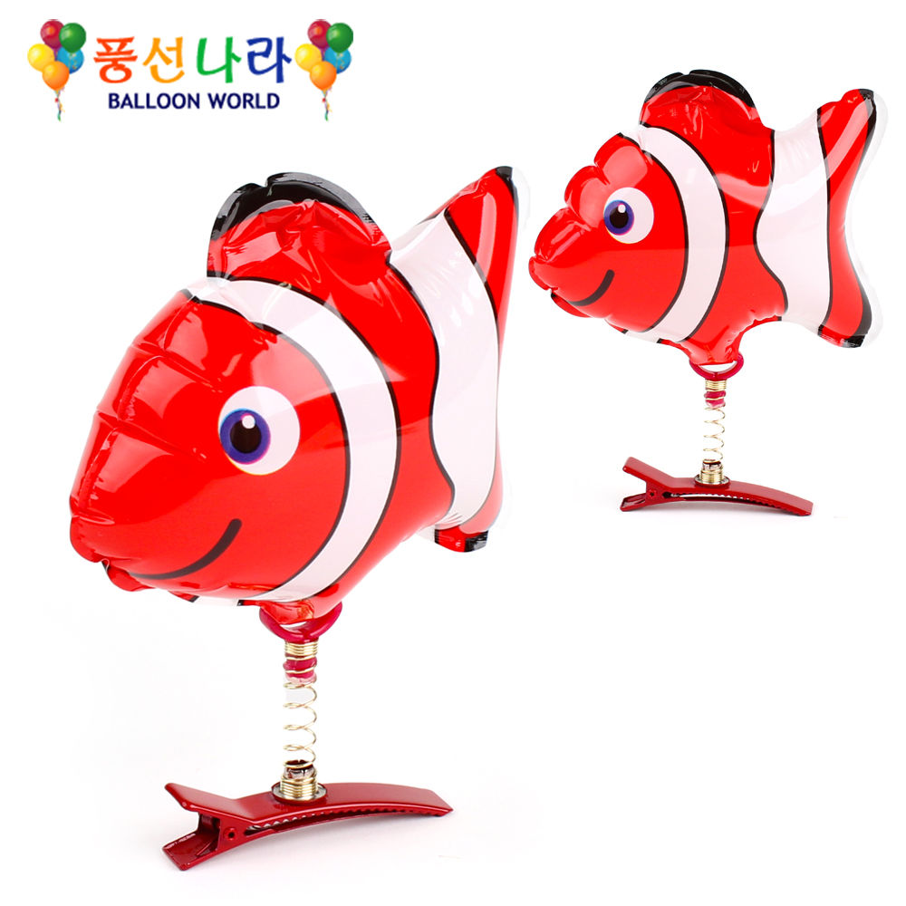풍선 집게핀 물고기 1개 파티용품 머리핀 캐릭터 캐릭터 풍선 머리핀 집게핀 파티용품
