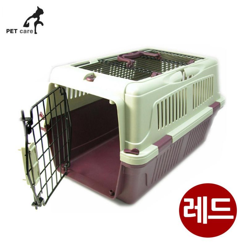 썬루프 안전이동장 (CD-22) (레드) 강아지 이동장 철장 울타리 애견용품