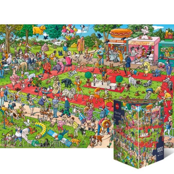 1000조각 직소퍼즐 - 강아지 쇼 (삼각케이스)(유액없음)(헤야) 직소퍼즐 퍼즐 퍼즐직소 일러스트퍼즐 취미퍼즐