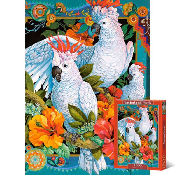 1500피스 직소퍼즐 - 꽃과 열대지방의 새 (미니퍼즐)(LD151714)