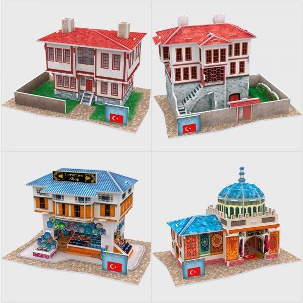 (3D입체퍼즐)(큐빅펀)(W시리즈) 월드 스타일 시리즈 - 터키편 입체퍼즐 건축모형 마스코트 3D퍼즐 뜯어만들기 조립퍼즐 우드락퍼즐 세계문화 아시아 유럽