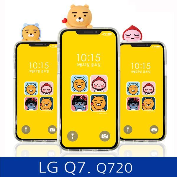 LG Q7. 카카오 빼꼼 클리어 폰케이스 Q720 핸드폰케이스 스마트폰케이스 카카오케이스 피규어케이스 Q7케이스
