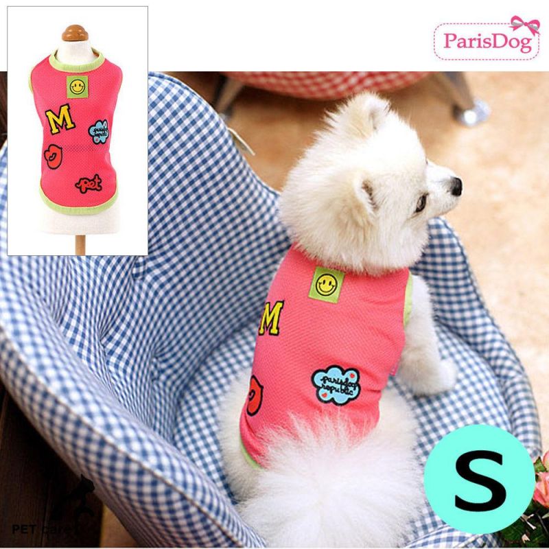 패리스독 퍼니 티셔츠 (핑크) (S) 강아지 티셔츠 T셔츠 애견용품 애완용품