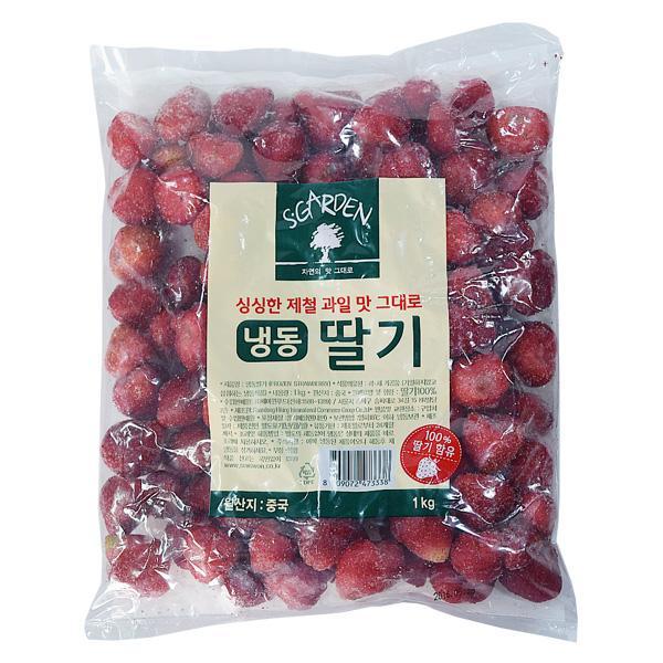 세미원 냉동 딸기 1kg2개 딸기 냉동딸기 수입과일 냉동식품 믹스용과일
