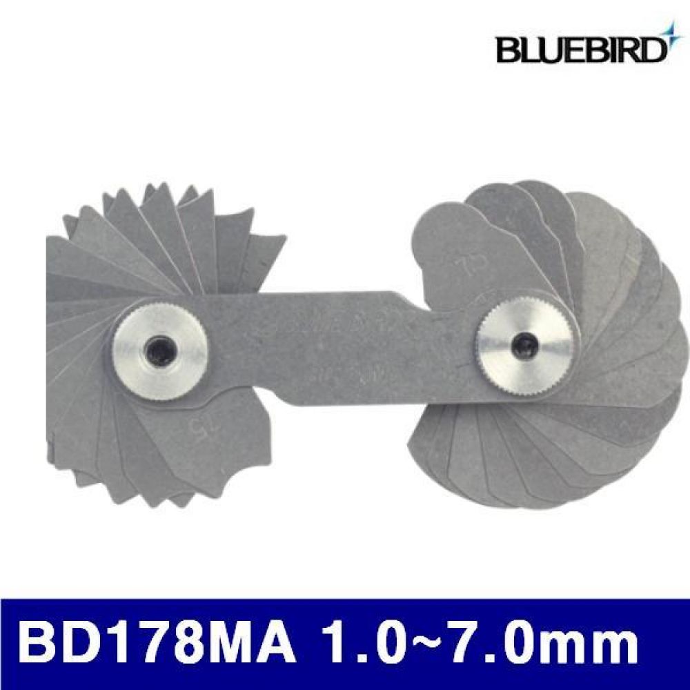 블루텍 4001742 R-게이지 BD178MA 1.0-7.0mm 0.25/0.5mm (1EA) 게이지류 게이지 측정공구 측정공구 게이지 기타게이지