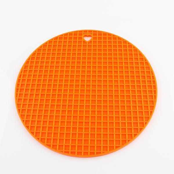 퀸센스 실리콘 냄비받침 원형 (오렌지) 실리콘 냄비손잡이 냄비잡이 실리콘잡이 주방기타용품