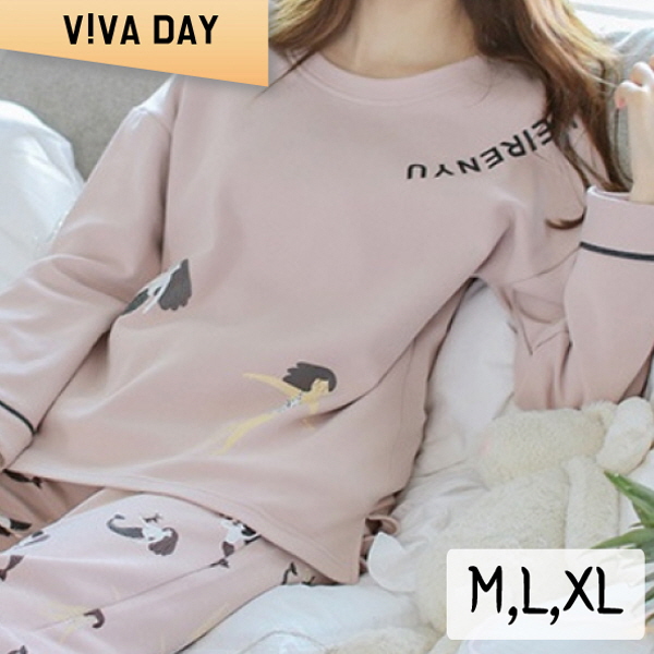 VIVA-M157 인어공주 홈웨어세트 홈웨어 잠옷 실내용웨어 홈웨어옷 여성잠옷 여자잠옷 잠옷세트 홈웨어세트 실내홈웨어 수면잠옷