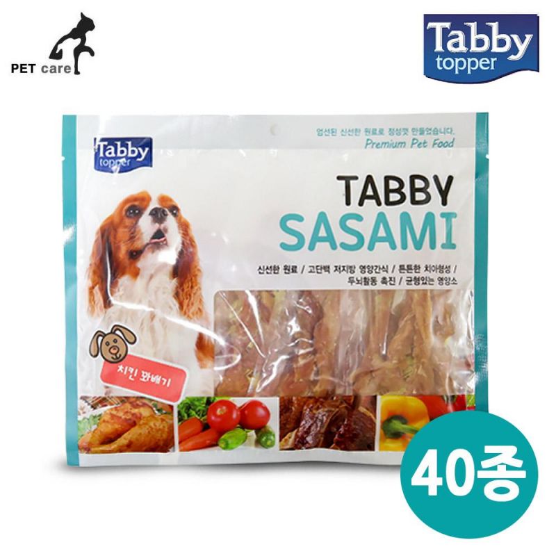 테비 사사미 치킨꽈배기 (300g x 40개) 강아지 애완용품 애완간식 애견용품 애완