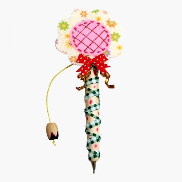 (만들기재료)꽃볼펜 만들기 5개묶음 만들기재료 꽃 볼펜 어린이집만들기 유치원만들기 만들기수업