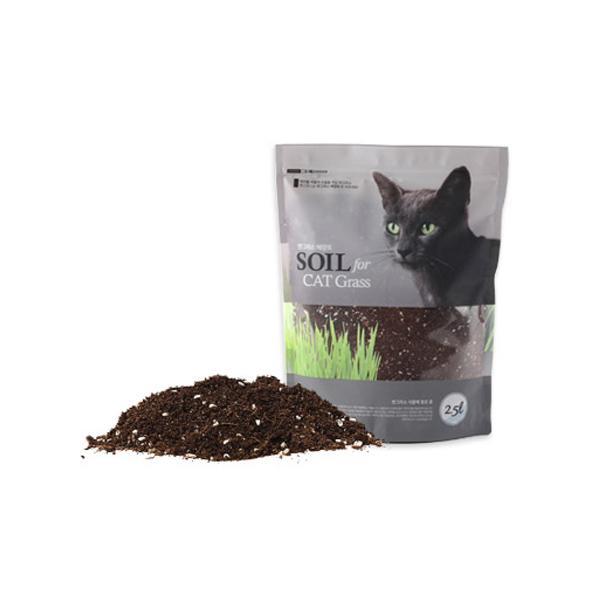 고양이 식물 배양토 2.5L 거름 흙 화분흙 텃밭세트 새싹재배 미니화분 식물키우기 새싹키우기
