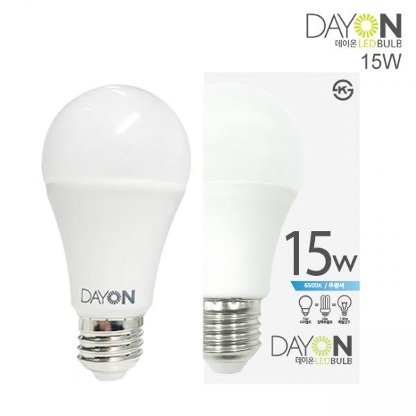 데이온 LED Bulb 15W 주광색6500K led전구 led조명 전구 인테리어전구 욕실전구