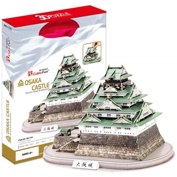 (3D입체퍼즐)(큐빅펀)(MC175h) 오사카 성 일본 입체퍼즐 건축모형 마스코트 3D퍼즐 뜯어만들기 조립퍼즐 우드락퍼즐 세계유명건축물 아시아