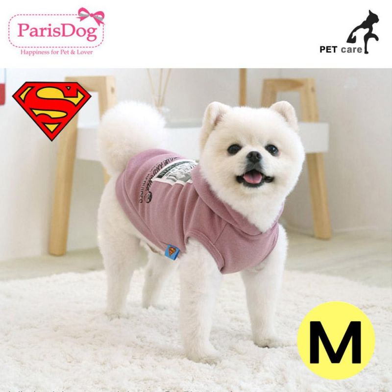 패리스독 슈퍼맨 후드 C디자인 티셔츠 (M) 강아지 티셔츠 T셔츠 애견용품 애완용품