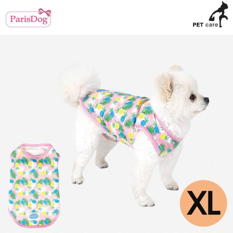 패리스독 파인애플 티셔츠 (핑크) (XL) 강아지 티셔츠 T셔츠 애견용품 애완용품