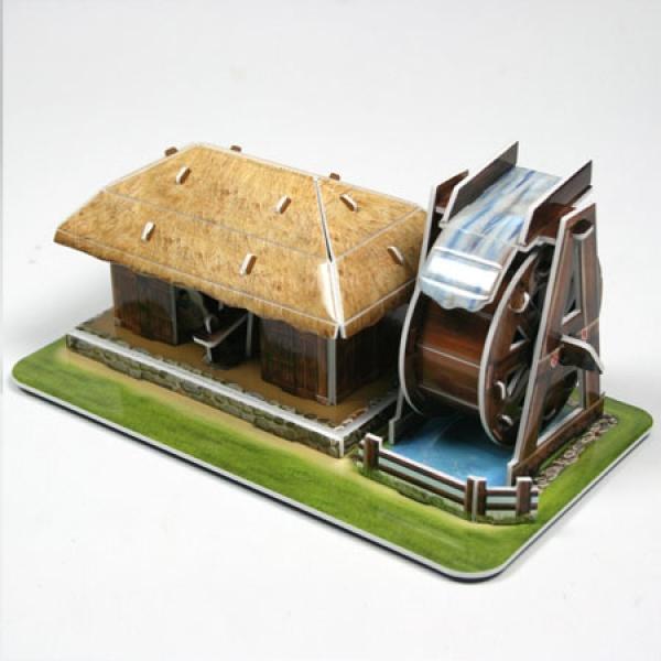 3D입체퍼즐 - 동양의 풍차 물레방앗간 (건축물)(우드락모형) 우드락모형 우드락퍼즐 입체퍼즐 입체모형 3d입체퍼즐
