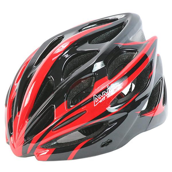Avviso 라이딩자전거헬멧 유광블랙레드 헬멧 자전거헬멧 안전모 mtb헬멧 자전거용품