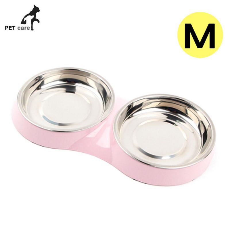 슈퍼 더블 캣 보울 (M) (핑크) 강아지 급수기 급식기 개급식기 애견용품