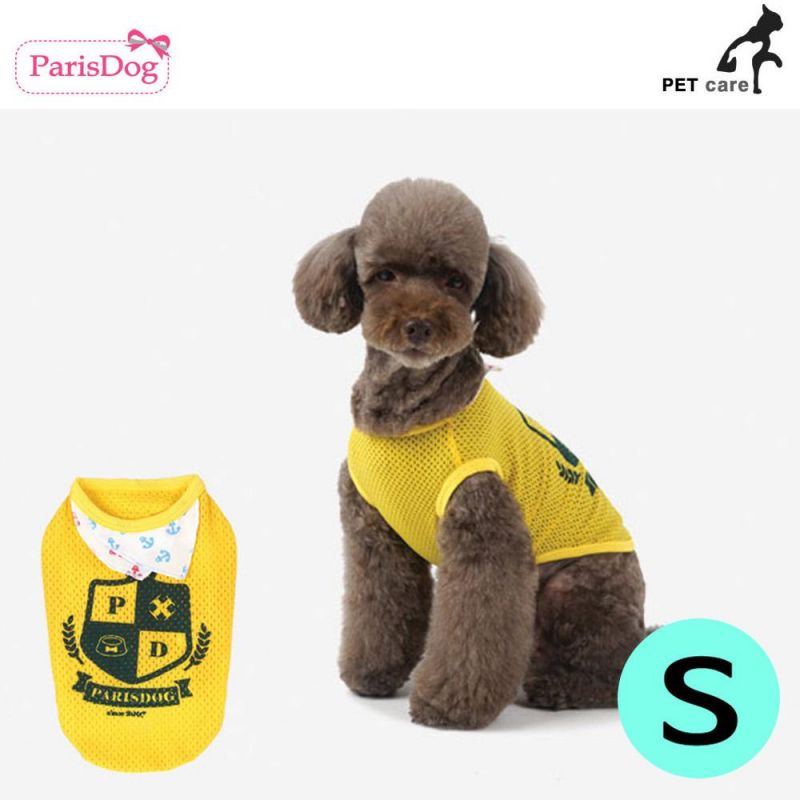 패리스독 쌍쌍 매쉬 티셔츠 (옐로우) (S) 강아지 티셔츠 T셔츠 애견용품 애완용품