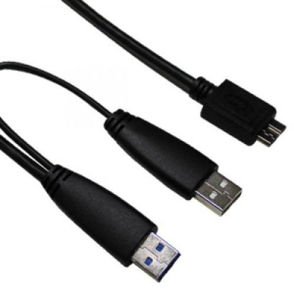 IN-U3YMicro08B USB 3.0 Micro B형 케이블 0.8M  Y형 USB 충전 핸드폰 마이크로 고속충전 갤럭시 USB3.0