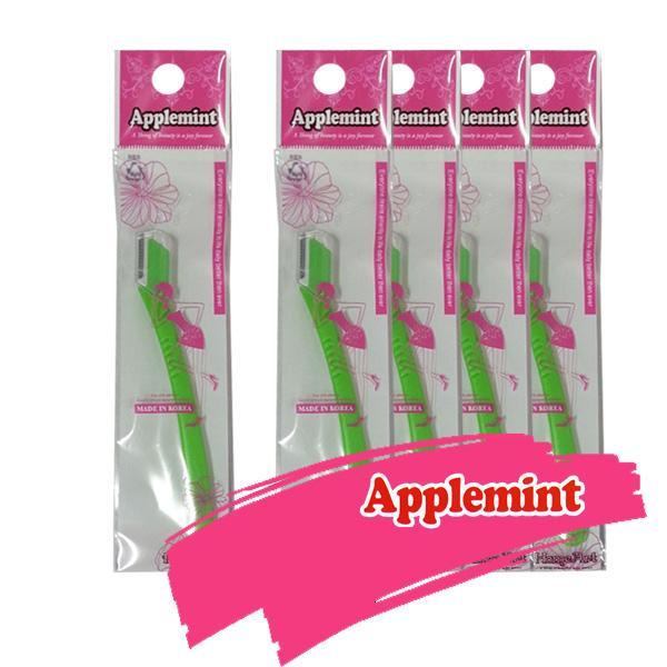 몽동닷컴 홈아트 미용 눈썹 제모칼 5개 애플민트 제모기 면도기 면도칼 미용칼
