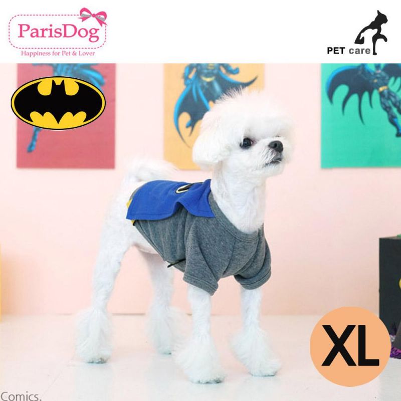 패리스독 배트맨 왐 케이프 티셔츠 (블루) (망토) (XL) 강아지 티셔츠 T셔츠 애견용품 애완용품