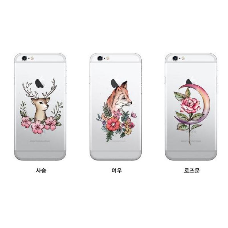 LG X4플러스 TZ 꽃과 동물 투명젤리 폰케이스 X415 핸드폰케이스 휴대폰케이스 그래픽케이스 투명젤리케이스 X4플러스