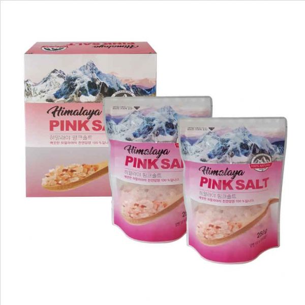 소금명가 핑크솔트 250g 2개 리필세트 핑크솔트 핑크소금 암염 천연조미료 입욕제 소금 소금입욕제 파키스탄소금