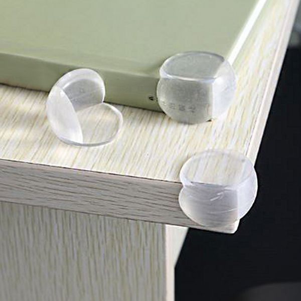 투명 원형 책상 모서리보호대(HMI102) 투명 캡 보호 책상 모서리 탁자 원형 방지 코너
