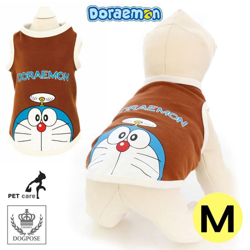 도그포즈 도라에몽 민소매 티셔츠 (브라운) (M) 강아지 티셔츠 T셔츠 애견용품 애완용품