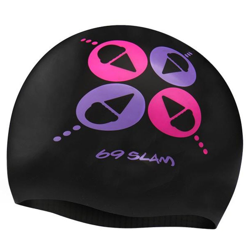 미니콘_BLK69SLAM 실리콘 수모 수영모자 수영용품 수영모 수중운동용품 디자인수영모