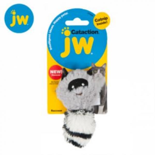 JW 캣닙장난감-너구리(회색) 반려인형장난감 애묘공장난감 애묘낚시대장난감 애묘장나감 애묘용품
