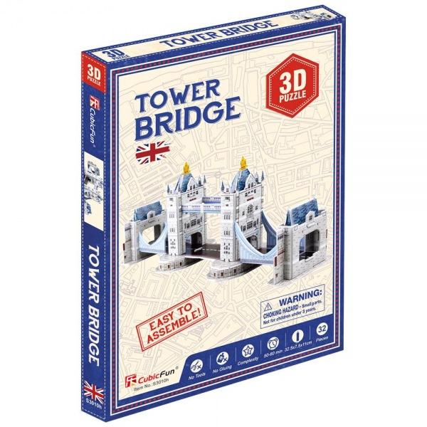 (3D입체퍼즐)(큐빅펀)(S3010h) 타워브릿지 영국 입체퍼즐 건축모형 마스코트 3D퍼즐 뜯어만들기 조립퍼즐 우드락퍼즐 세계유명건축물 유럽