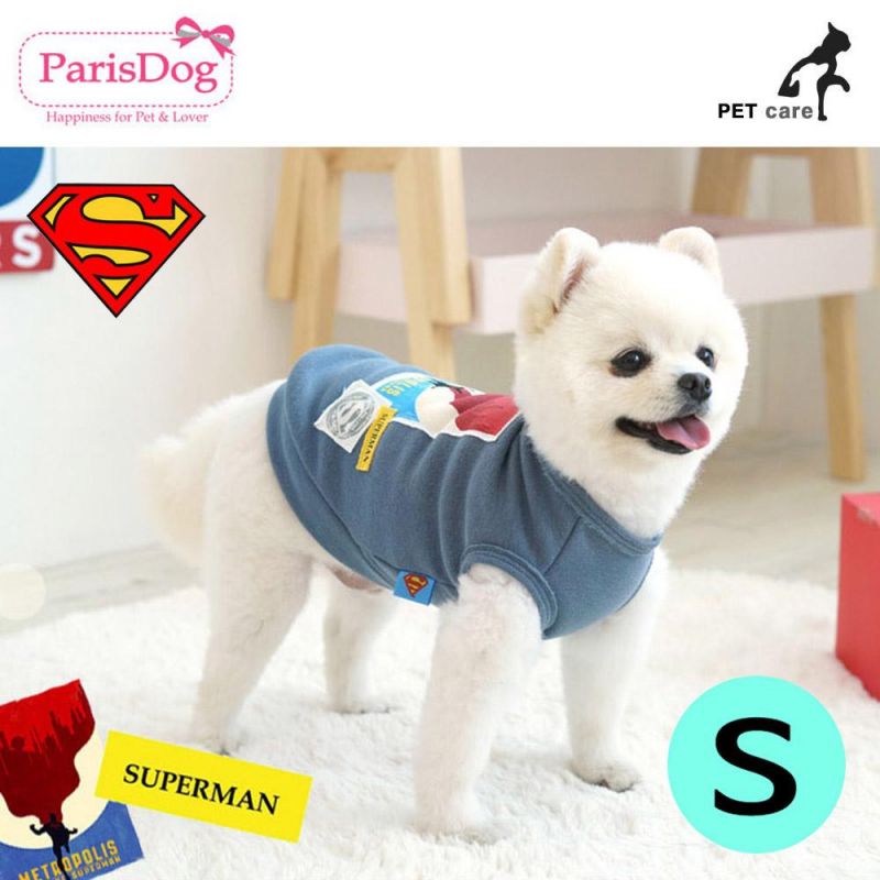 패리스독 슈퍼맨 A디자인 티셔츠 (S) 강아지 티셔츠 T셔츠 애견용품 애완용품