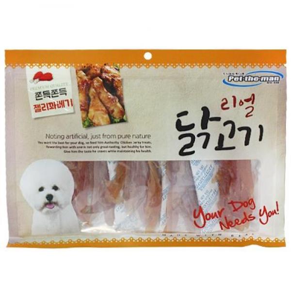 몽동닷컴 펫더맨 리얼 닭고기 젤리 꽈배기 - 300g 애견용품 애완용품 스낵 사사미 져키 비스켓