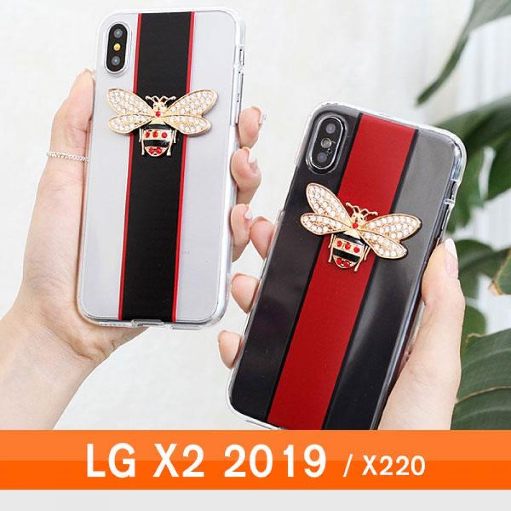 LG X2 2019 큐빅허니비 cz투명젤 X220 케이스 엘지X22019케이스 LGX22019케이스 X220케이스 LGX220케이스 엘지X220케이스 X22019케이스 X220젤리케이스 휴대폰케이스 핸드폰케이스 젤리케이스