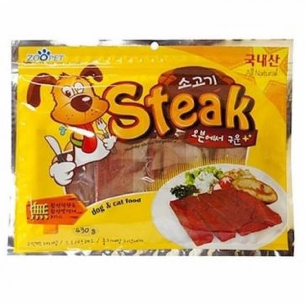 쥬펫 소고기 스테이크 (430g) 애완간식 강아지간식 애견간식 애묘간식 고양이간식