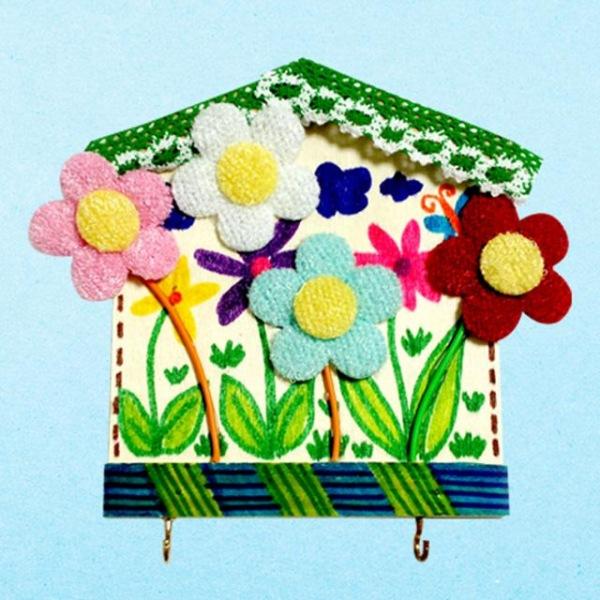 (만들기재료)꽃지붕걸이 만들기 3개묶음 만들기재료 봄 방과후만들기 어린이집만들기 유치원만들기 만들기수업