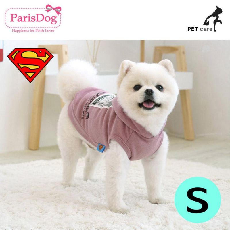 패리스독 슈퍼맨 후드 C디자인 티셔츠 (S) 강아지 티셔츠 T셔츠 애견용품 애완용품