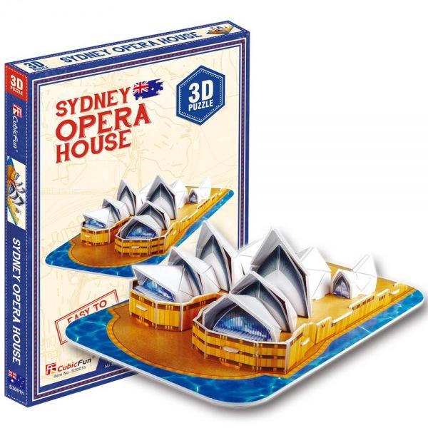 (3D입체퍼즐)(큐빅펀)(S3001h) 시드니 오페라 하우스 호주 입체퍼즐 건축모형 마스코트 3D퍼즐 뜯어만들기 조립퍼즐 우드락퍼즐 세계유명건축물 오세아니아