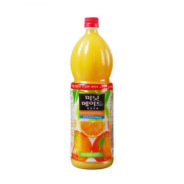 미닛메이드 프리미엄 오렌지 1.5L PET 코카콜라 사무용품 탕비 다과 주스 쥬스 음료 음료수