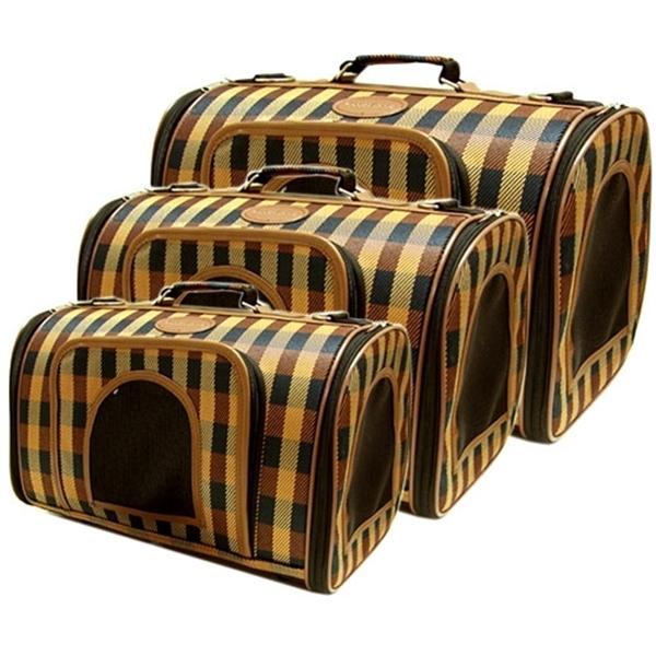 럭셔리체크하우스형 이동가방3세트이동장_가방 강아지가방 애견가방 강아지캐리어 고양이가방 이동가방